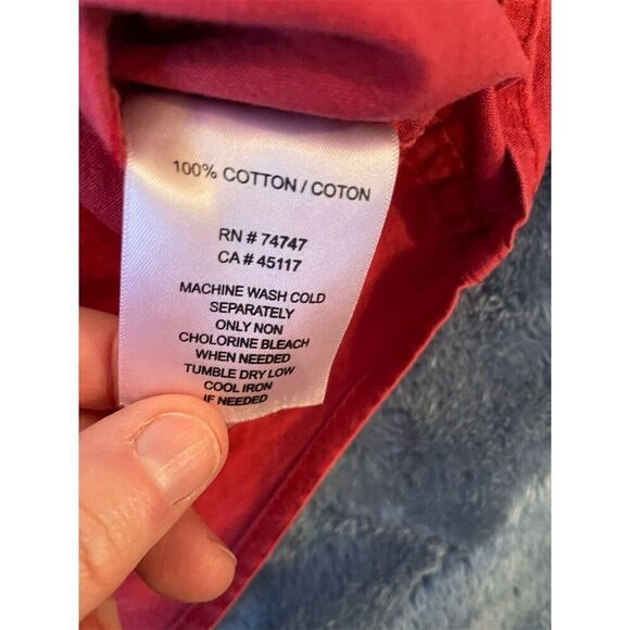 Vintage Redhead Men's M Dark Red Button-Up Shirt Short Sleeve - Picture 6 of 8